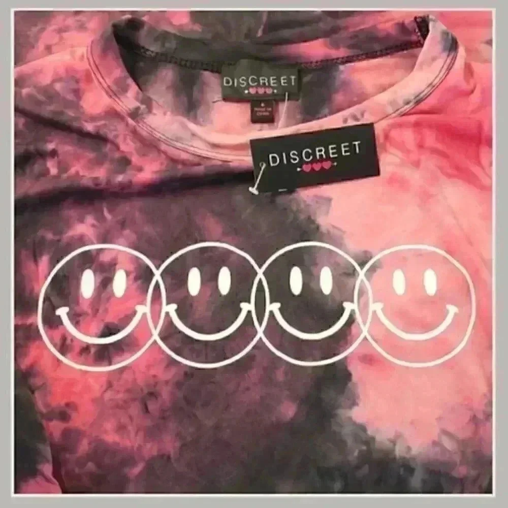 🖤💗 Discreet Tie Dye Happy Face Dress | Super Soft & Comfortable | Size Small - Picture 7 of 7